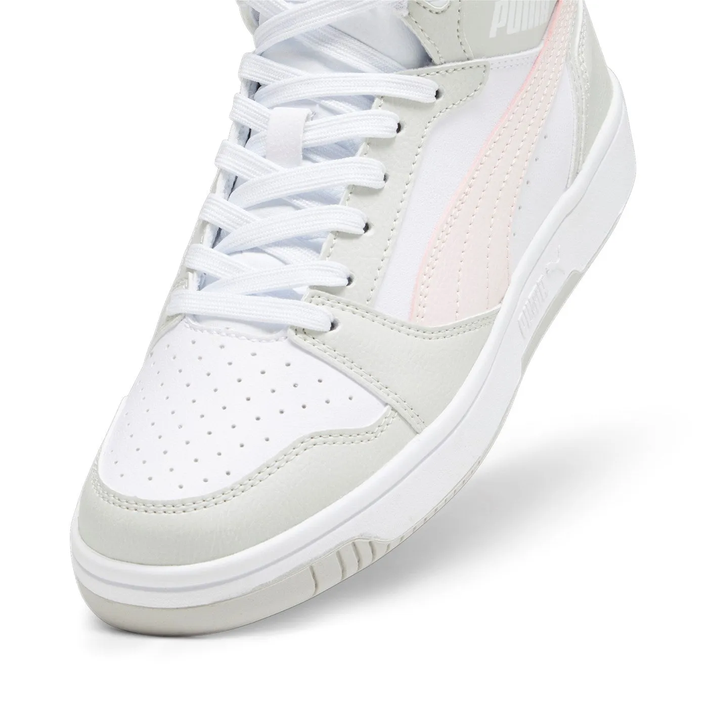 Moisture Absorbing Support Panel Puma Scarpa sneakers da donna Rebound v6 392326-07 bianco-rosa-grigio