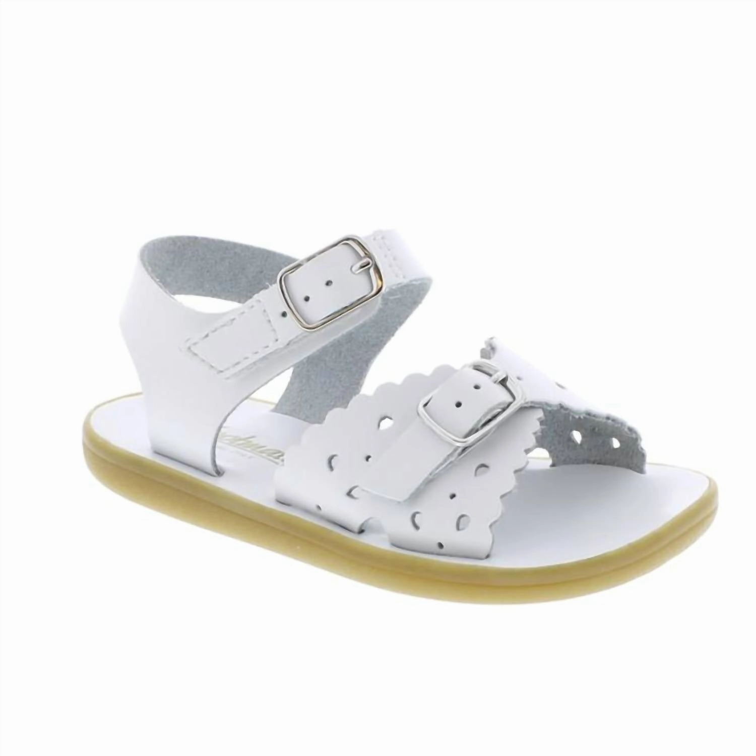 Ariel White Sandals Microfiber Layers