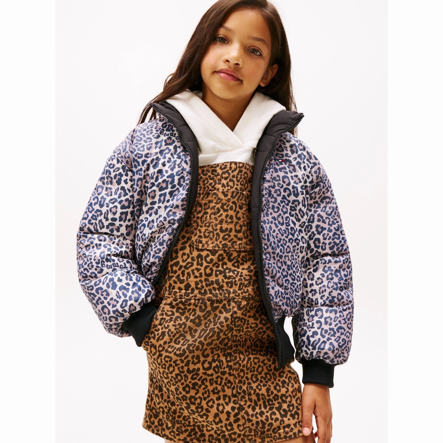 No Wrinkle Tommy Hilfiger Black Aop Reversible Puffer Bomber