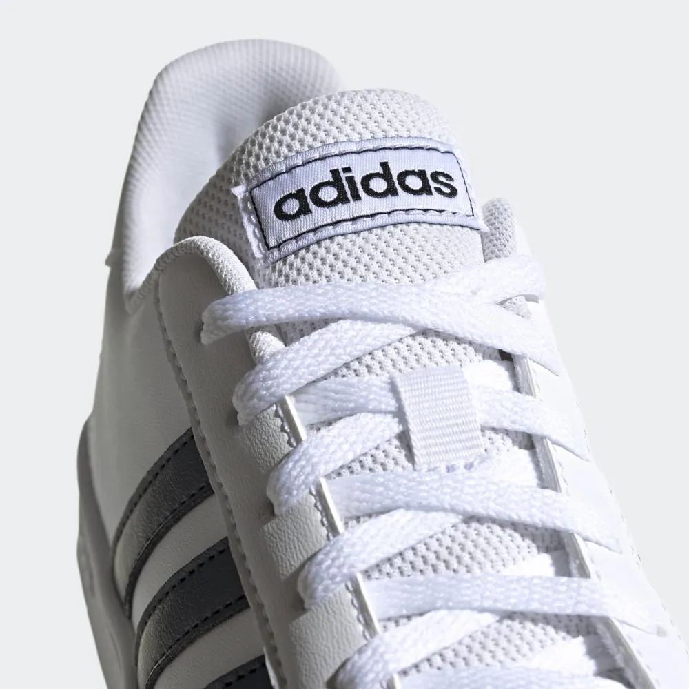 Lightweight EVA Foam Thermoregulating Fibers Adidas Grand Court K EF0103 white black