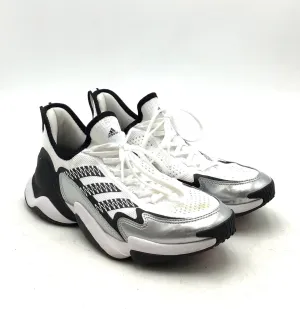 Adidas Men's SM Impact White Black Basketball Athletic Shoes - Size 8