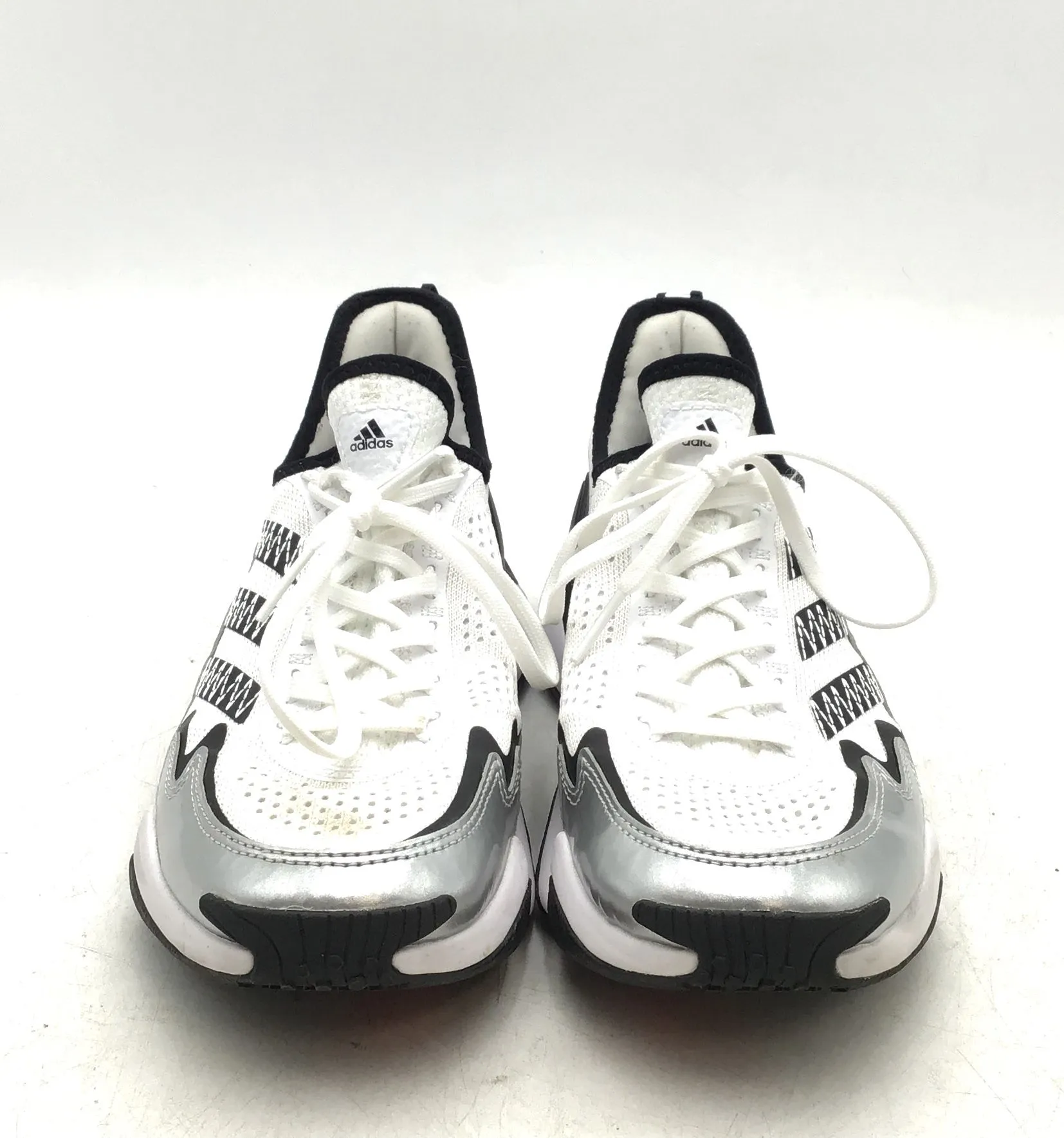 Adidas Men's SM Impact White Black Basketball Athletic Shoes - Size 8
