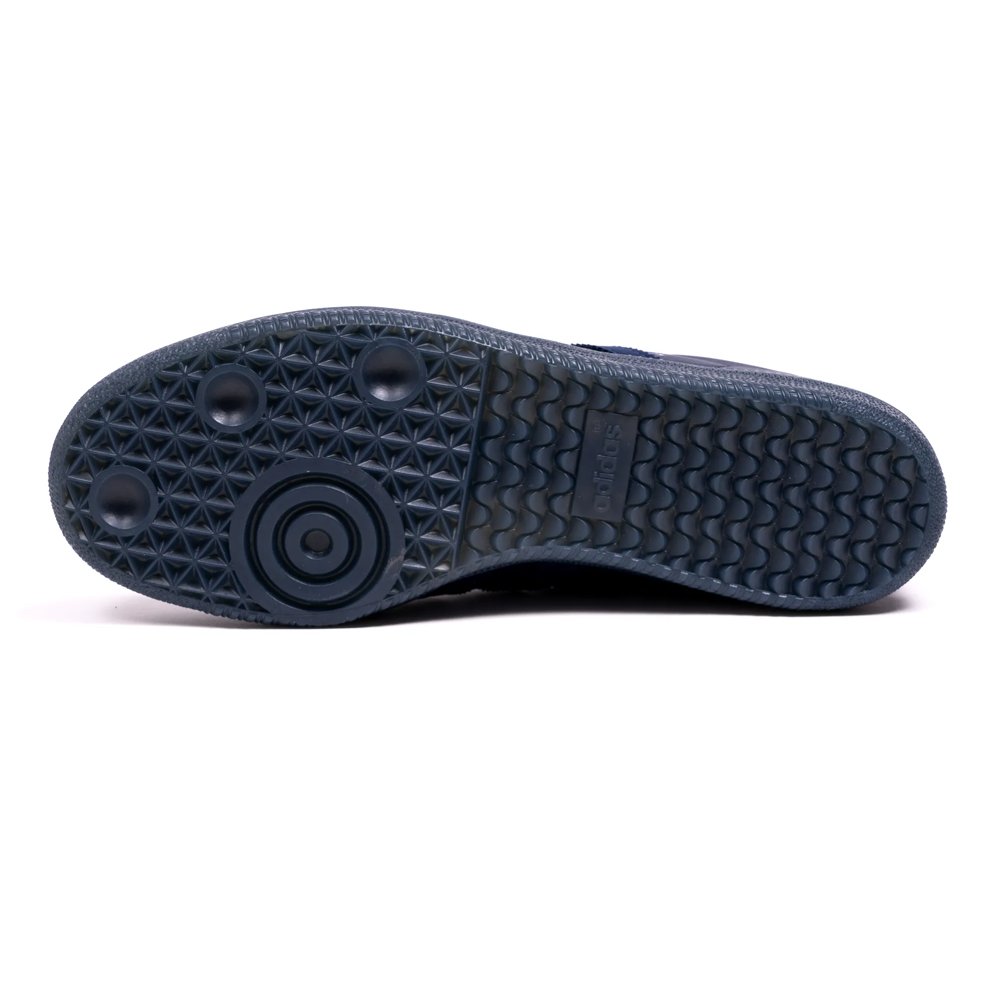 Adidas Orchard Skate Shop x New England Revolution Samba ADV Skateboard Shoe - Indigo/Indigo/Silver Metallic