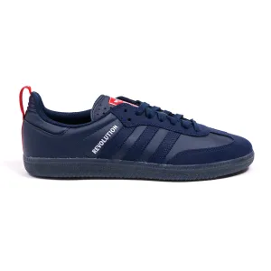 Adidas Orchard Skate Shop x New England Revolution Samba ADV Skateboard Shoe - Indigo/Indigo/Silver Metallic