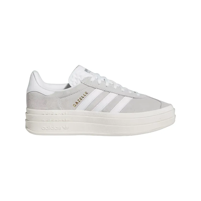 Stretchable desert - themed running gear Adidas Originals scarpa sneakers da donna Gazelle Bold HQ6893 grigio-bianco