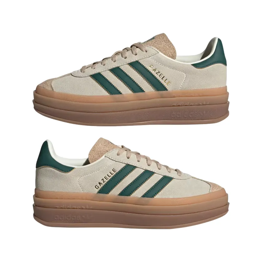 padded - collar Dynamic Fit System Adidas Originals scarpa sneakers da donna Gazelle Bold ID7056 crema-verde