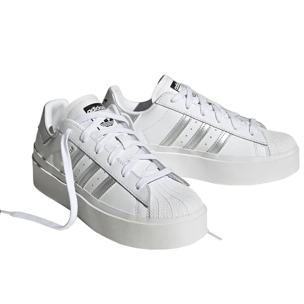 Adidas Originals Scarpa sneakers da donna Superstar Bonega IF7582 bianco-argento-nero Advanced Flexibility Durable Upper