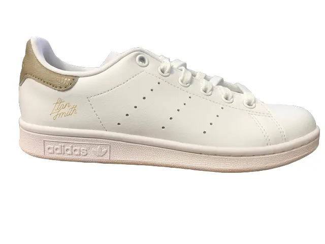 Adidas Originals Stan Smith W sneakers basse da donna GV7584  Primegreen cloud white-hemp-gold metallic stylish aesthetics shoes Minimalist Drop Profile