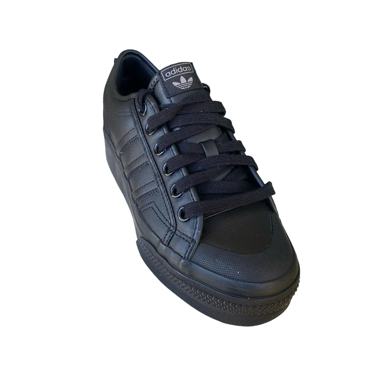 Adidas scarpa sneakers con zeppa da donna Nizza Platform FW0266 nero Responsive cushioning