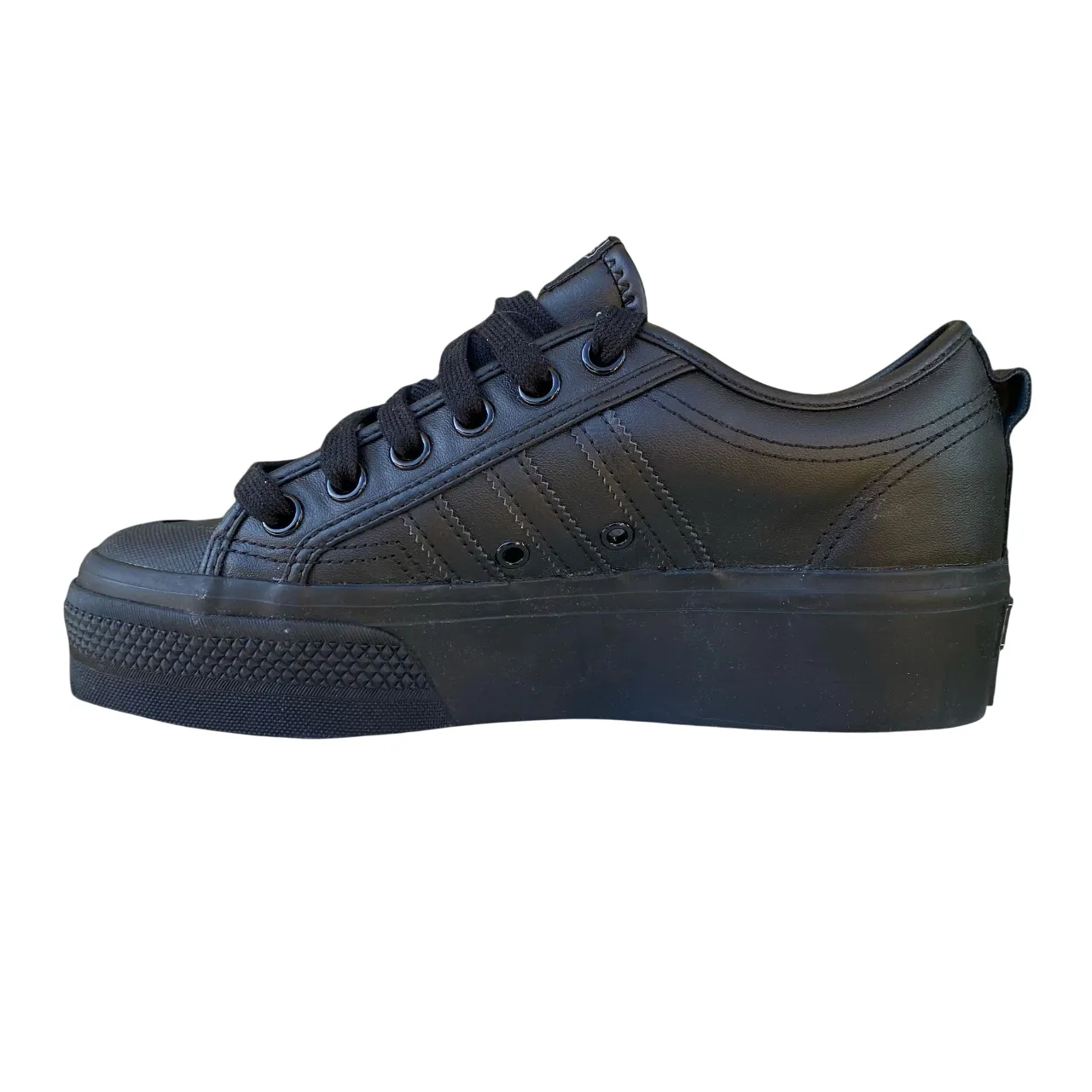 Energy Lift Orthopedic Footbed Insole Adidas scarpa sneakers con zeppa da donna Nizza Platform FW0266 nero