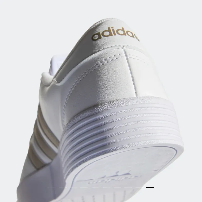 Adidas scarpa sneakers da donna con zeppa Court Bold FX3489 bianco-platino neon running wear