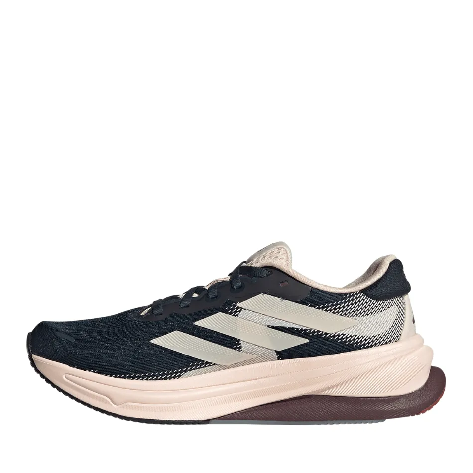 Compression Midsole Sleek Option Adidas Women's Supernova Solution 2 Running Shoes in Aurora Ink/Wonder Quartz/Aurora Ruby SS25