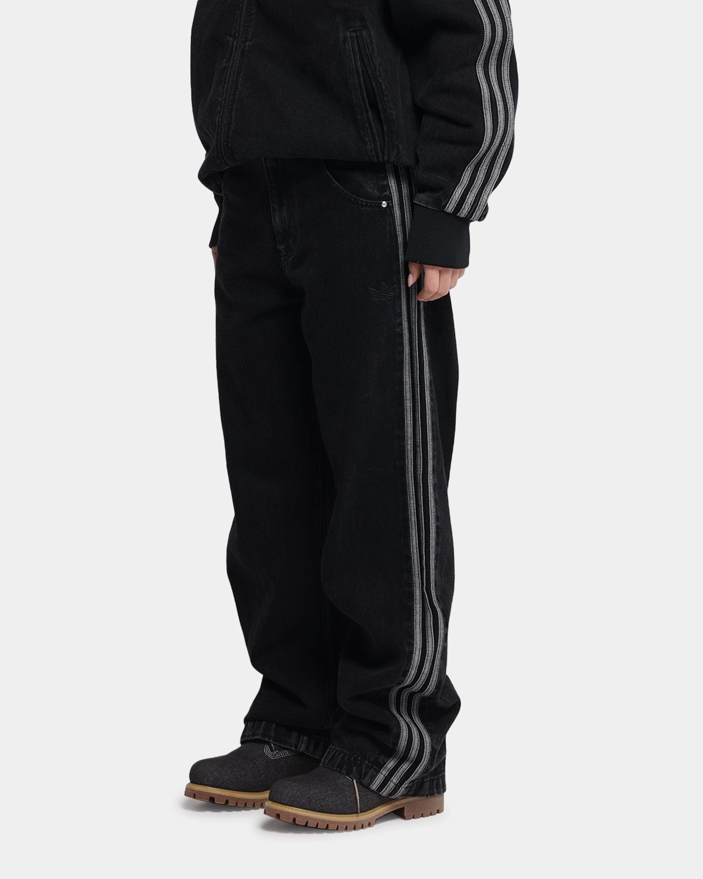 Adidas Adicolor Denim Firebird Pants True Black Anti Snag Threading