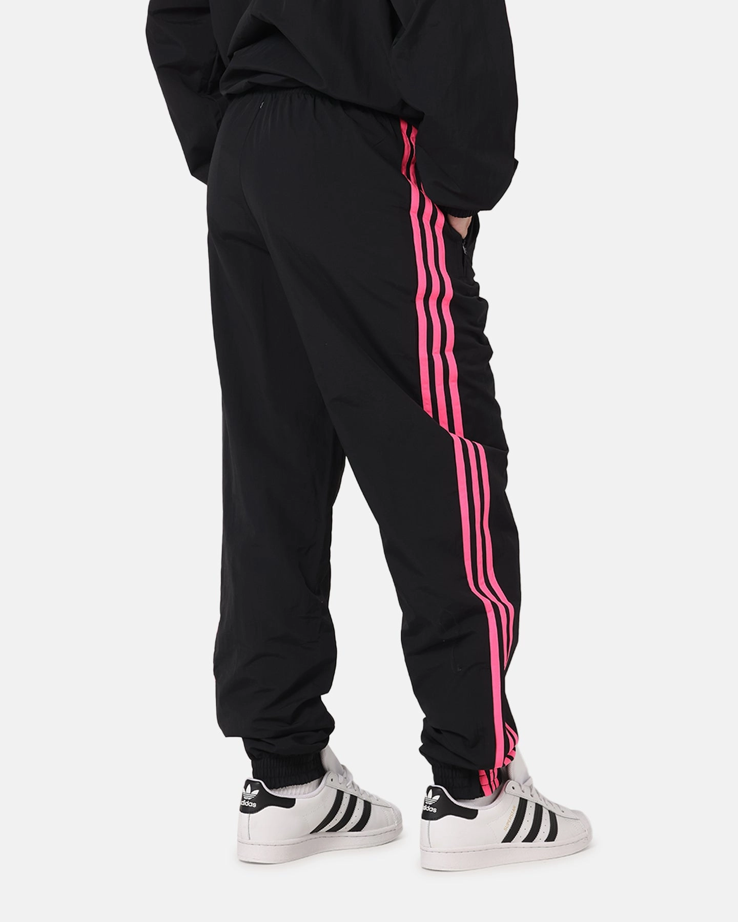 Adidas Firebird Pants Black/Lucid Pink AbrasionResistant Luxe Look