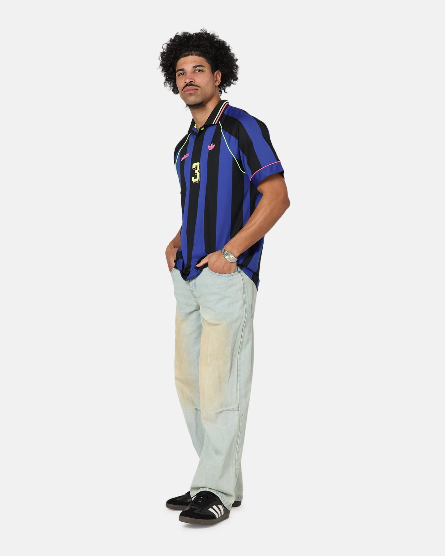 Cool Look Adidas Jacquard Jersey Blue/Black
