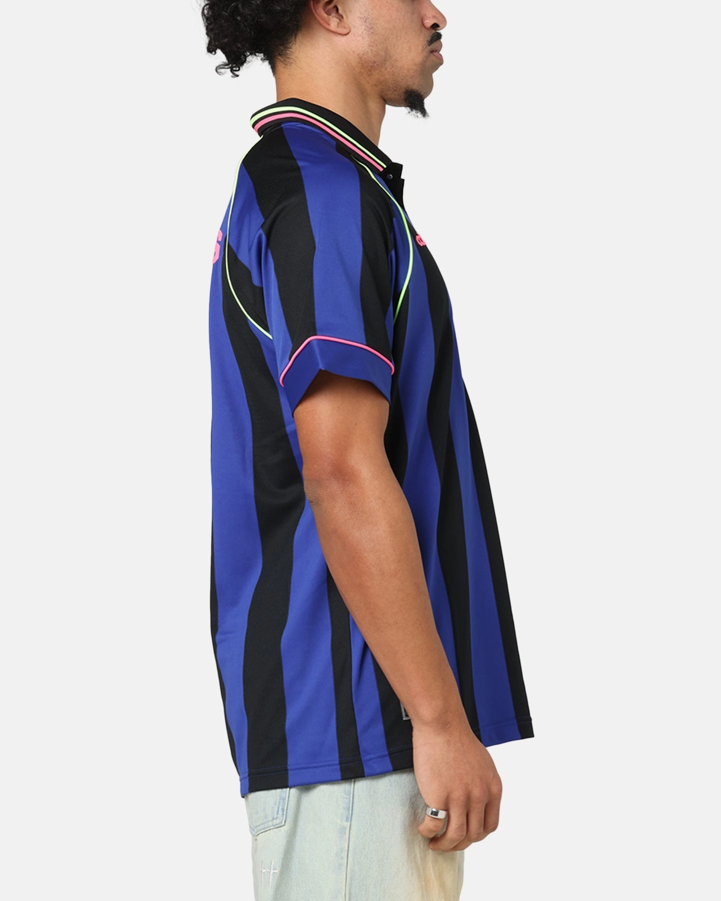 Adidas Jacquard Jersey Blue/Black Mesh Ventilation Zones