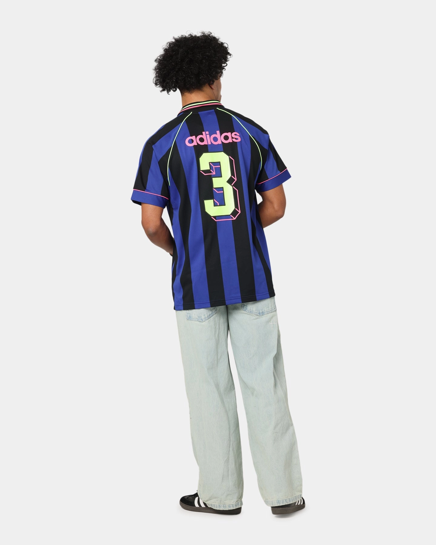 Adidas Jacquard Jersey Blue/Black Tensile Strength Fabric Temperature Regulating Fabric