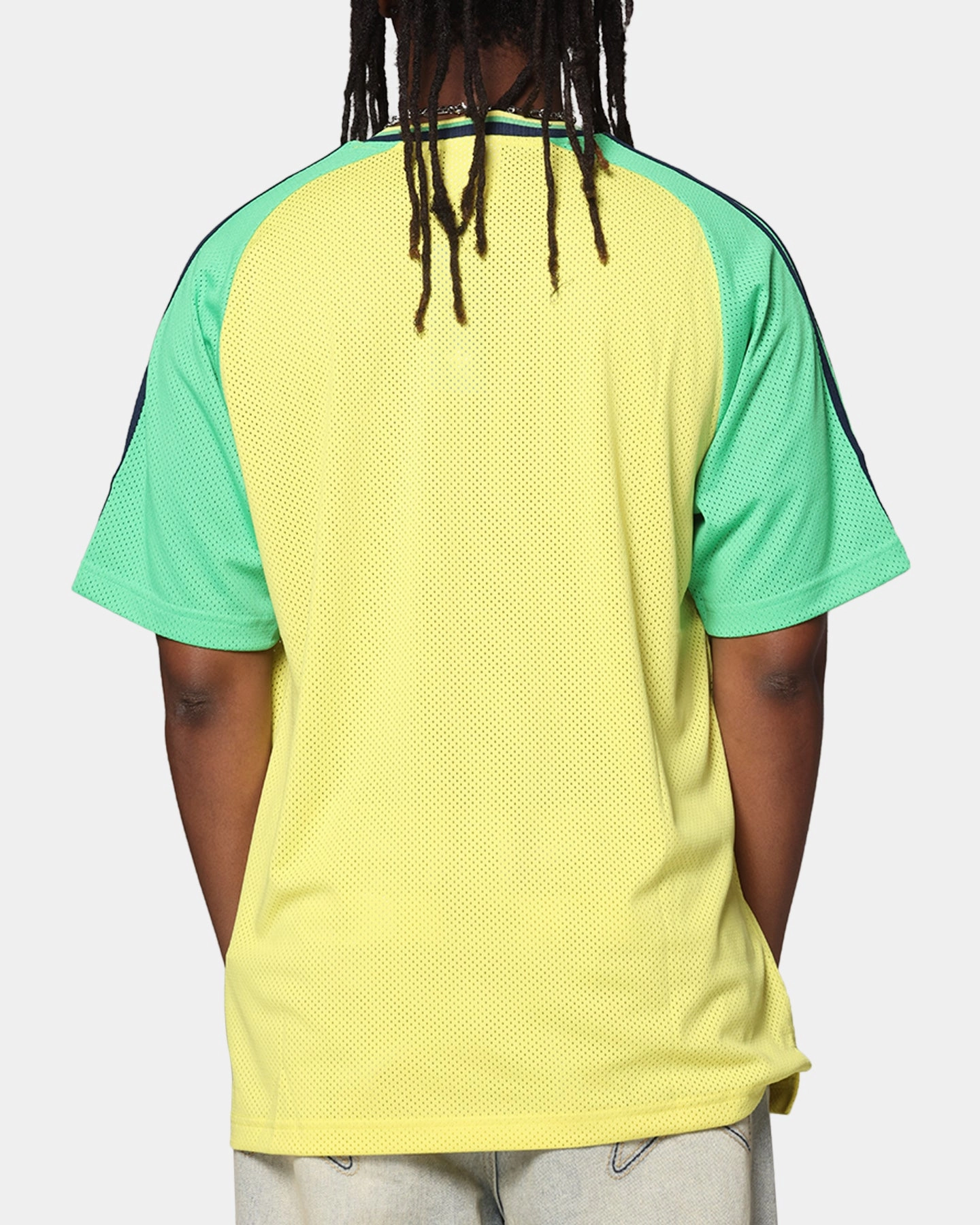 Adidas Originals Jersey Yellow Snag Resistant Knit Moisture Control Lining