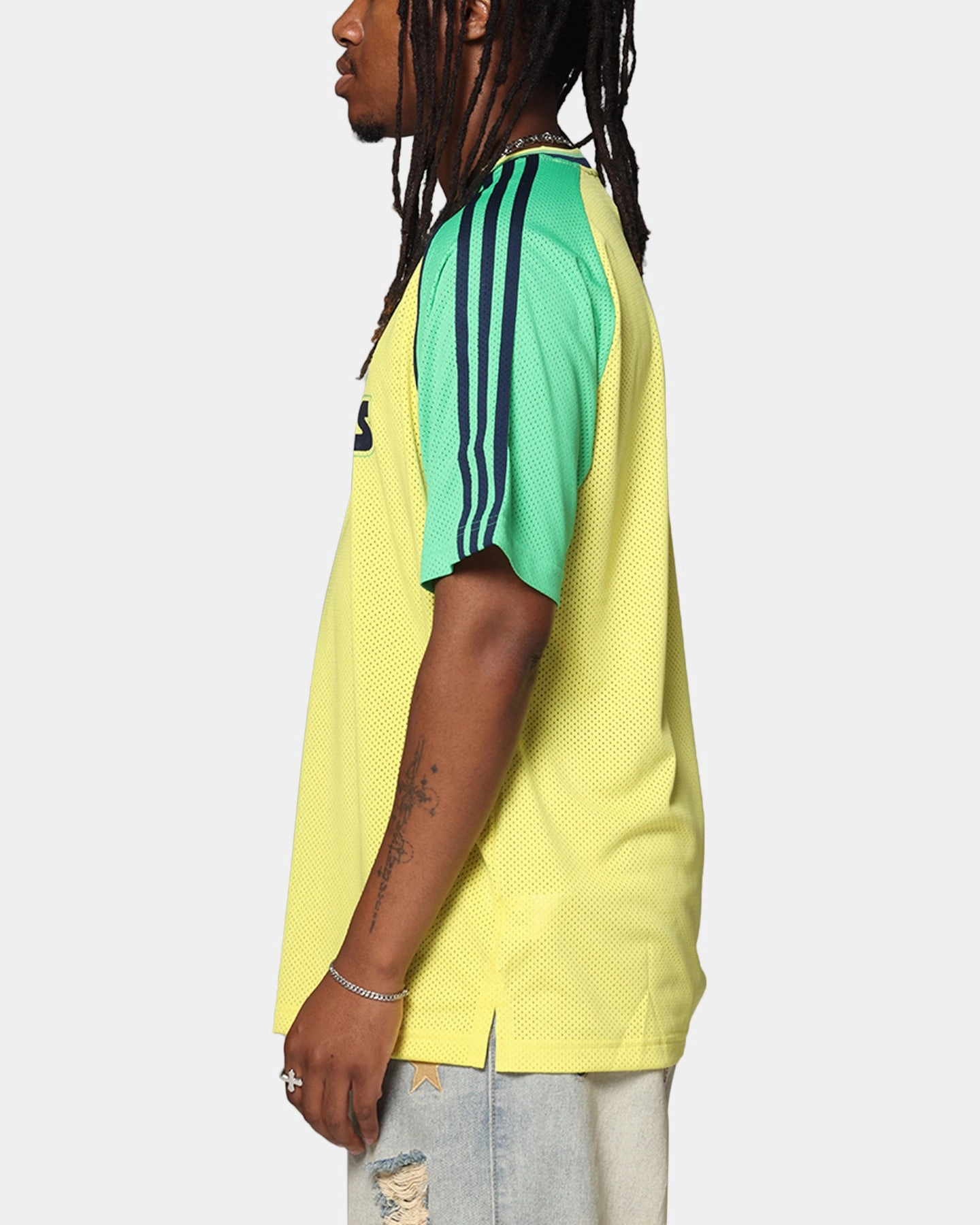 Adidas Originals Jersey Yellow Wrinkle Resistant Material