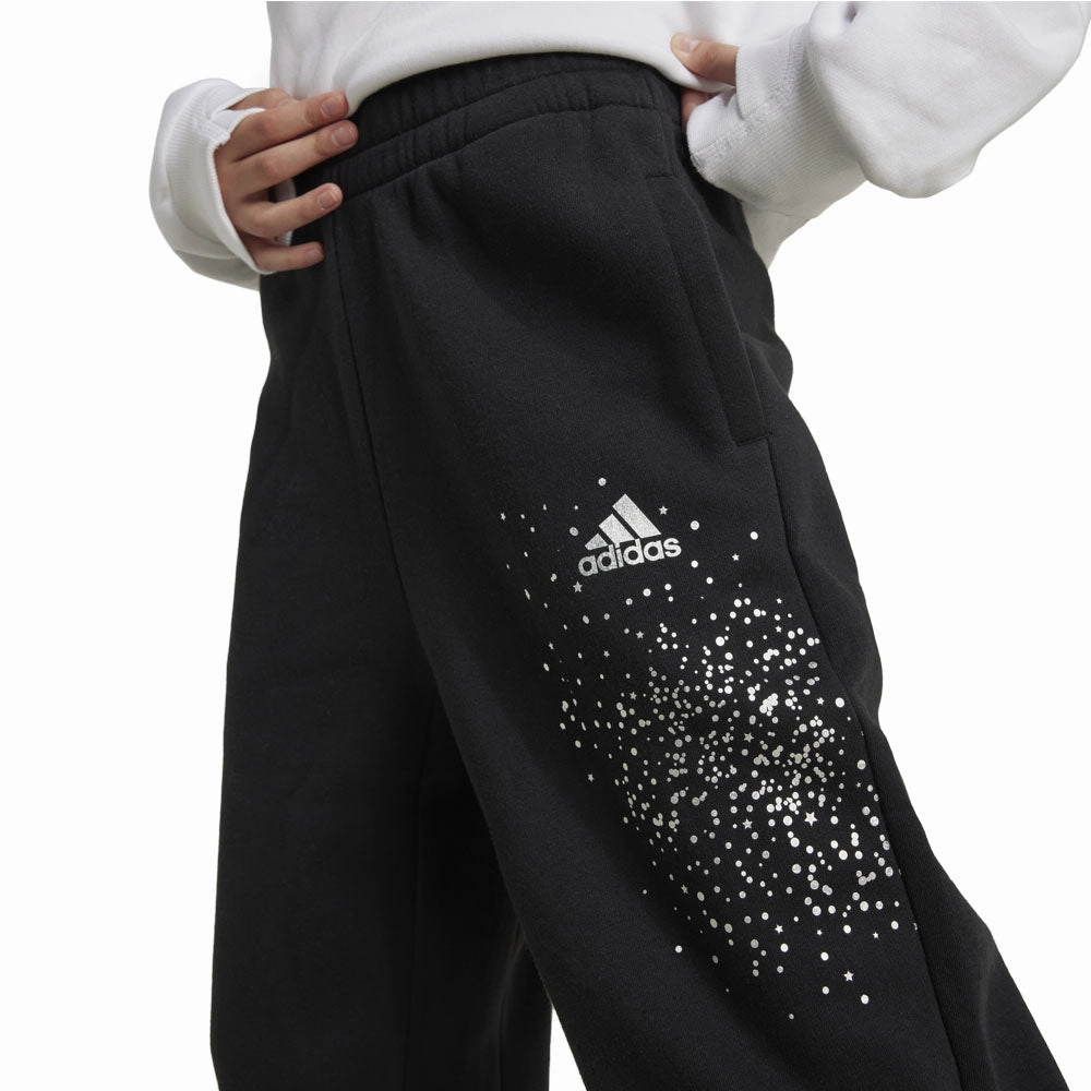 Adidas pantalone sportivo da ragazza IV9430 nero Comfort Stretch Pants DynamicFitSystem