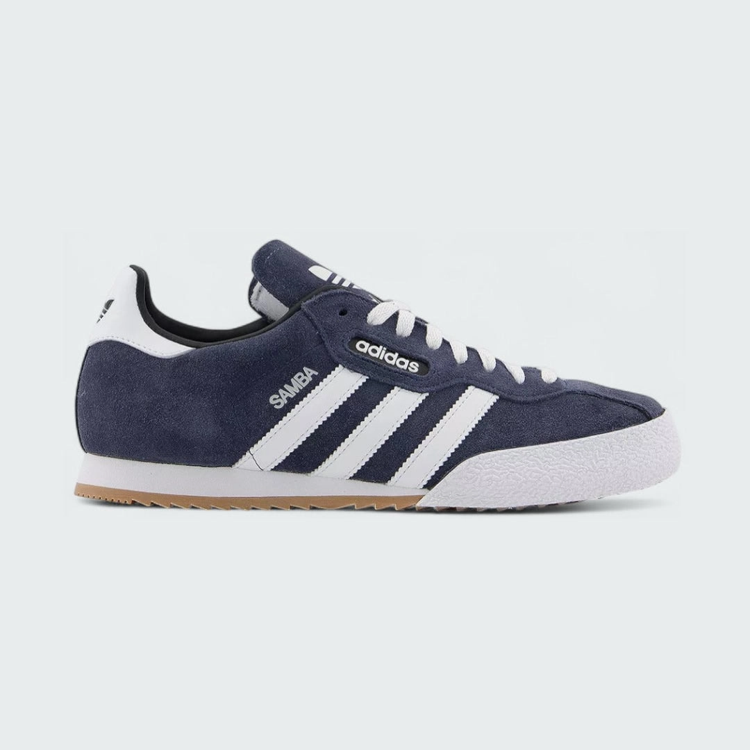 gym floor Training Footwear adidas Samba Super Suede Navy Men's 019332