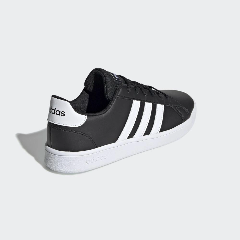 Friction Free Lining running on track shoes Adidas scarpa sneakers da ragazzi Grand Court K EF0102 nero-bianco