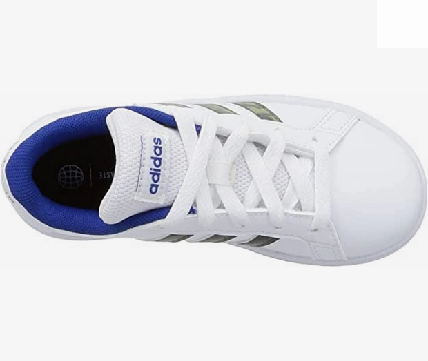 half - length running shoes Carbon Infused Adidas scarpa sneakers da ragazzo Grand Court 2.0 K GV6796 bianco mimetico