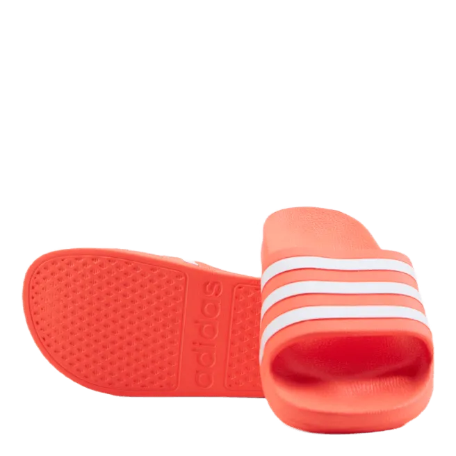 Adilette Aqua Slides Solar Red / Cloud White / Solar Red