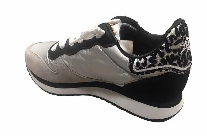 wide - toe - box SoftInterior Lotto Leggenda scarpa sneakers da donna Wedge Metal NY 215092 5A5 nero-argento