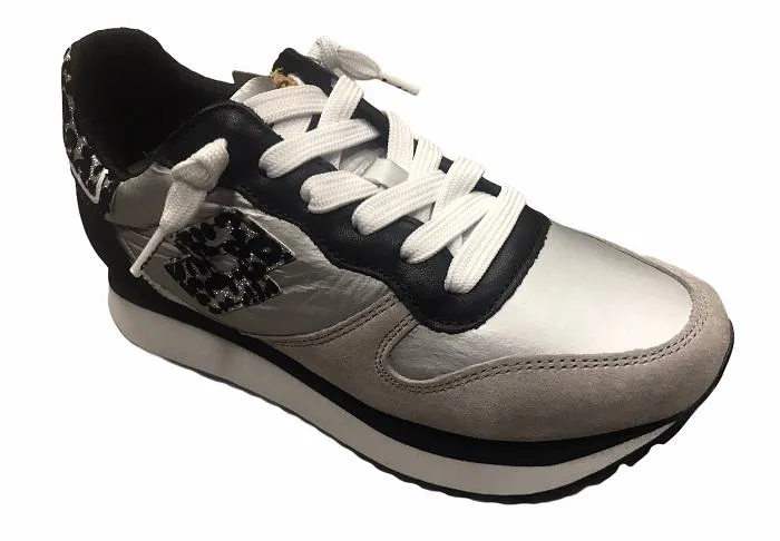 Lotto Leggenda scarpa sneakers da donna Wedge Metal NY 215092 5A5 nero-argento Forest running need AntiSlipTraction