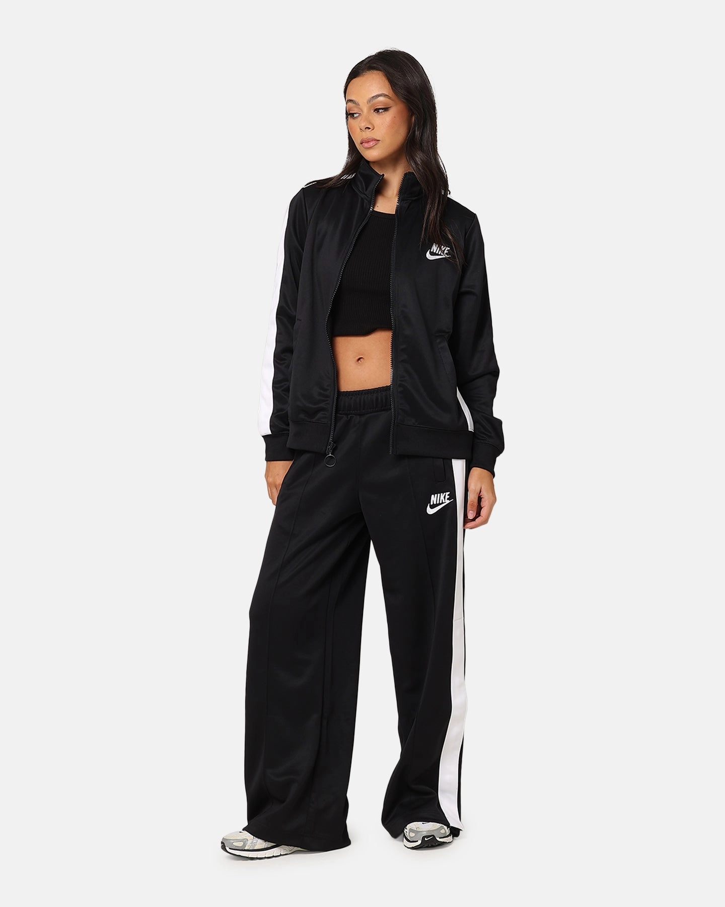 Nike Women's Sportswear Pants Black/White Breathable Material UVProtectiveLayer