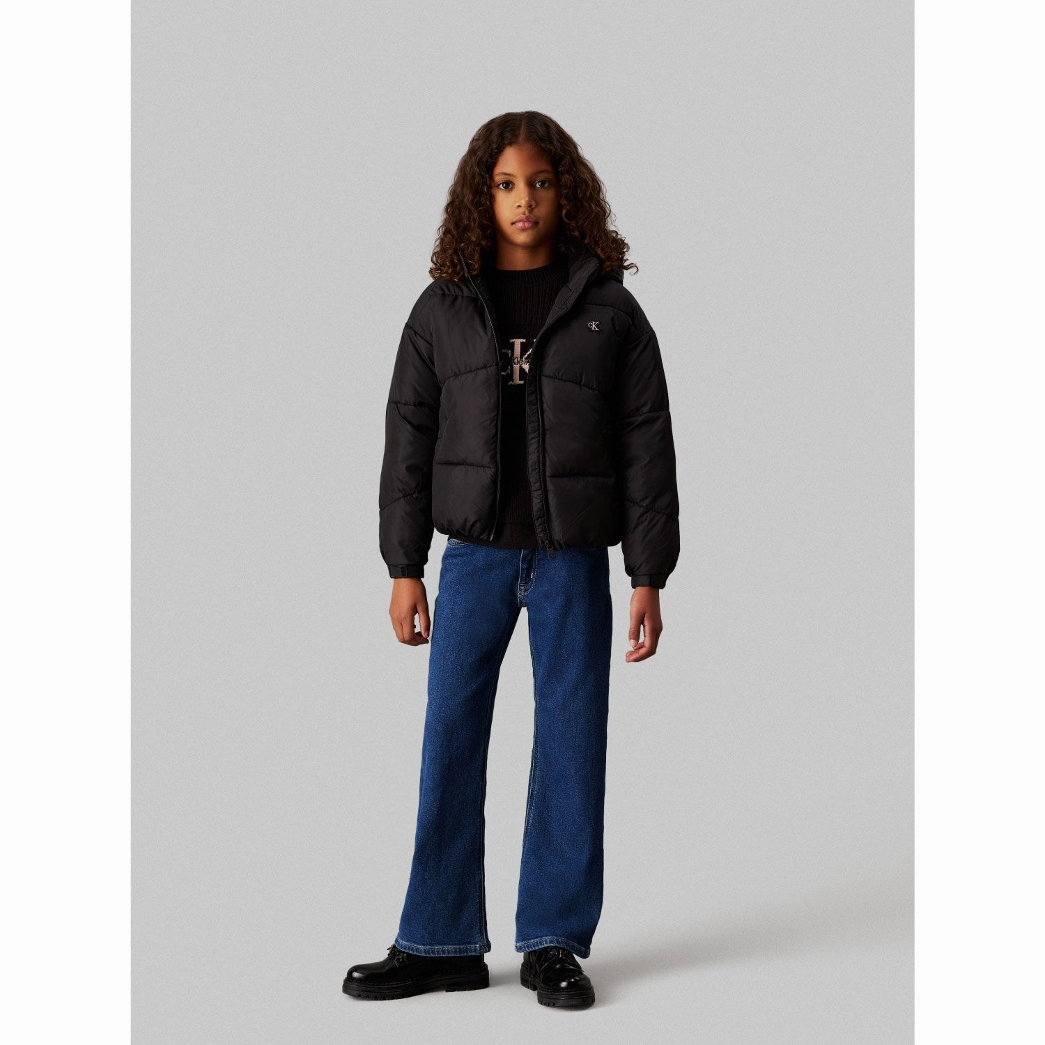 Versatile Fit Layer Calvin Klein Ck Short Puffer Jacket Ck Black
