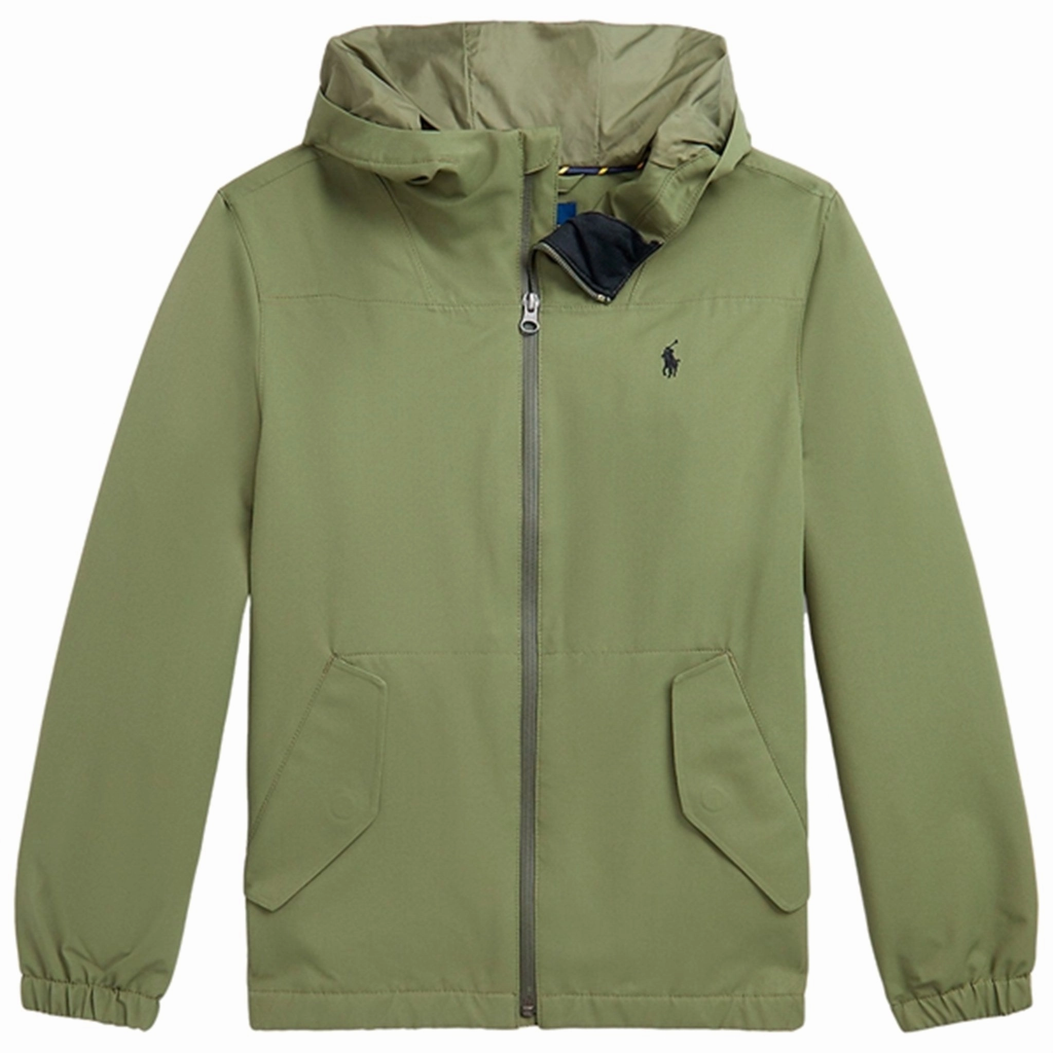Polo Ralph Lauren Boy Windbreaker Army Olive Cuffs Adjust