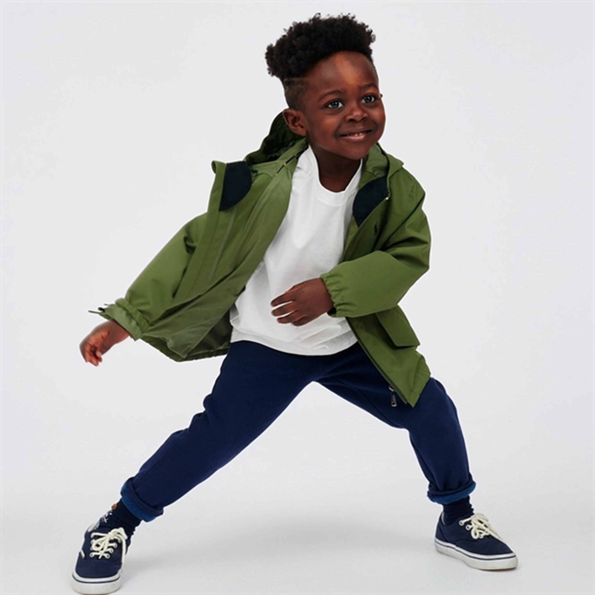 Polo Ralph Lauren Boy Windbreaker Army Olive Buttery Soft Handfeel