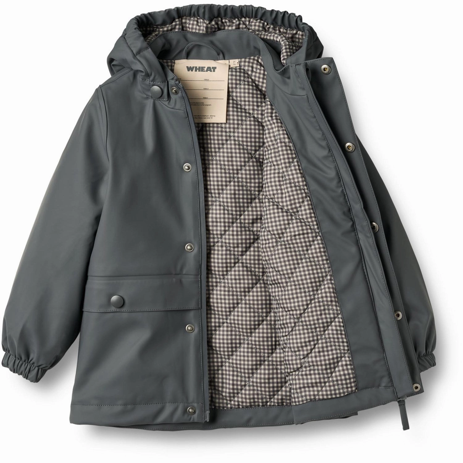 Noise Free Zipper Chill Look Wheat Greyblue Thermo Rain Coat Aju