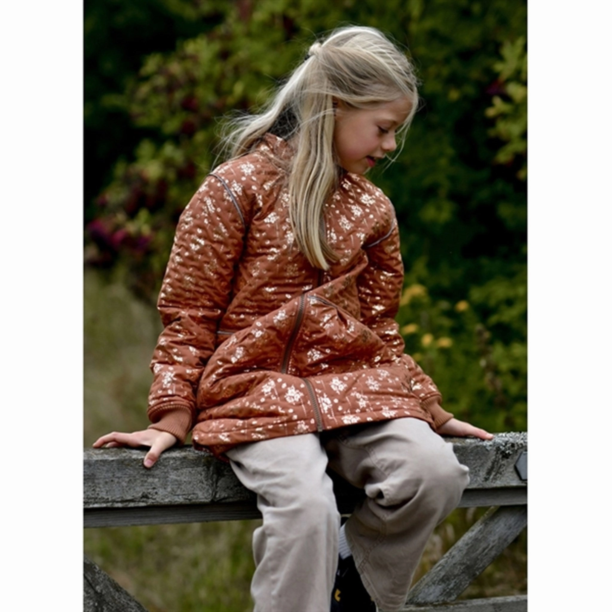 Mikk-Line Thermo Jacket Long AOP Russet Cuffs Adjust