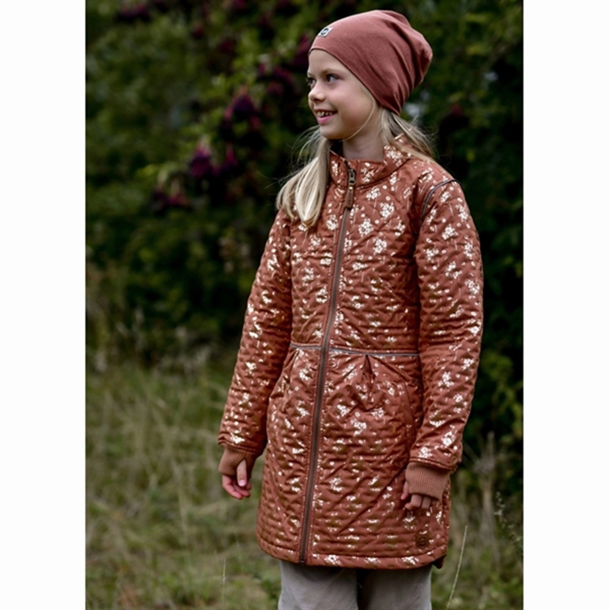 Casual Staple Mikk-Line Thermo Jacket Long AOP Russet