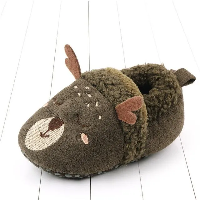 Adorable Cartoon Anti-slip Prewalker Baby Slippers