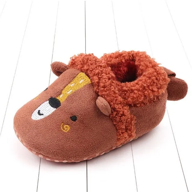 Adorable Cartoon Anti-slip Prewalker Baby Slippers