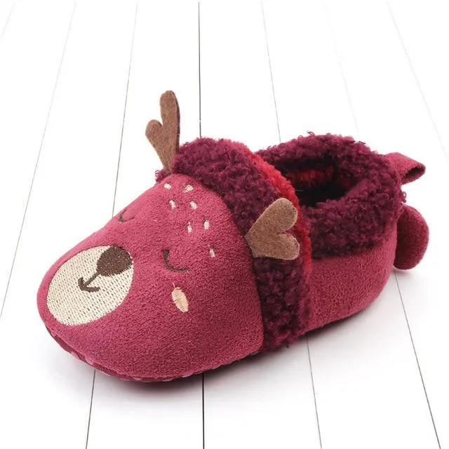 Adorable Cartoon Anti-slip Prewalker Baby Slippers