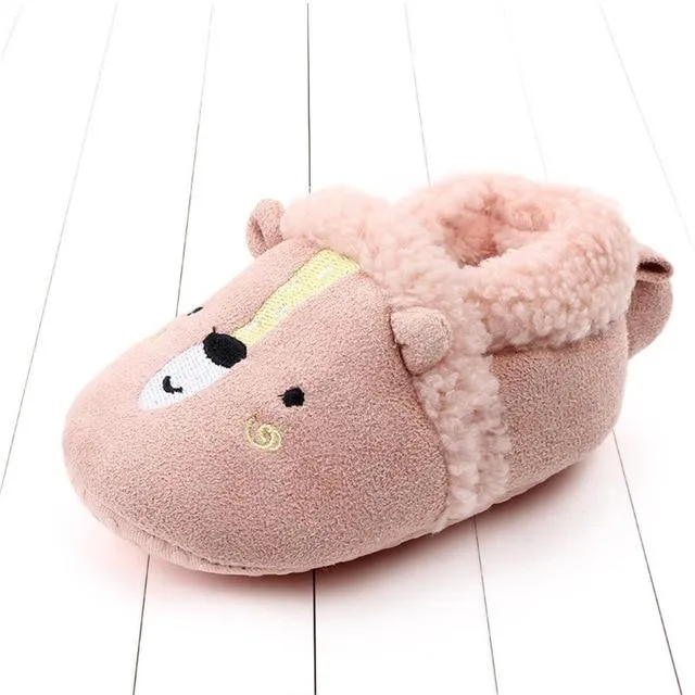 Adorable Cartoon Anti-slip Prewalker Baby Slippers