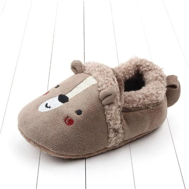 Adorable Cartoon Anti-slip Prewalker Baby Slippers