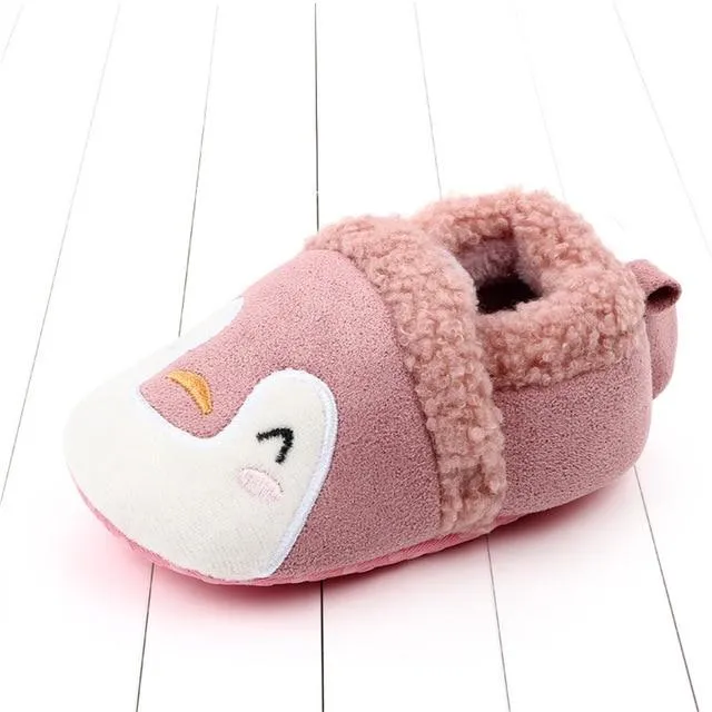 Adorable Cartoon Anti-slip Prewalker Baby Slippers