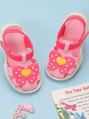 Adorable Pink Butterfly Bow Sandals For Girls