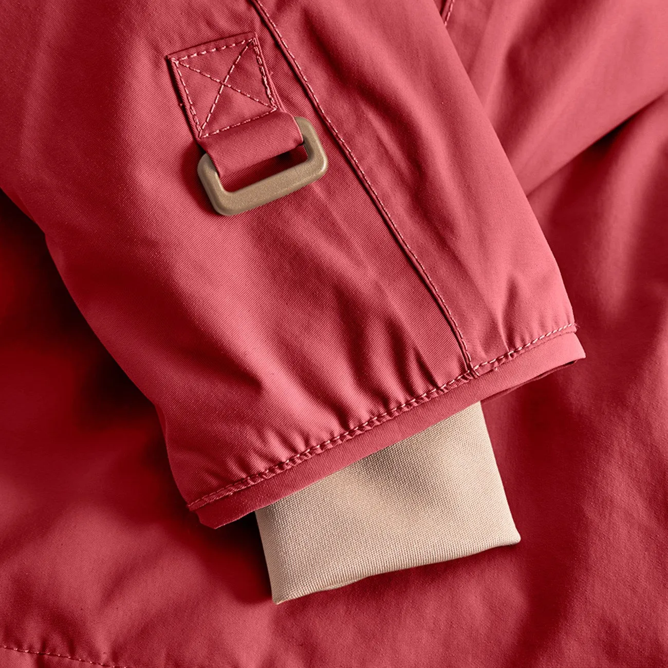 Mini A ture Red merlot Wang Fleece Winter Jacket Wardrobe Essential Windproof Hood