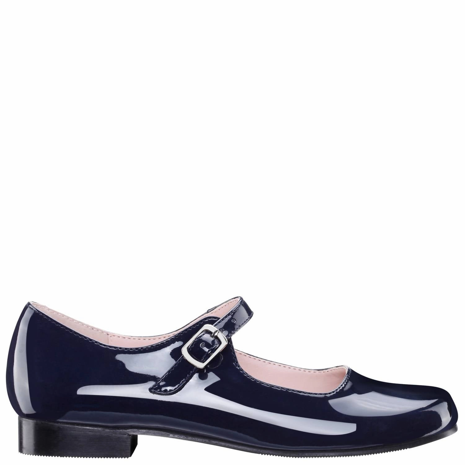 Eco Friendly Kid's Bonnett Patent Shoes In Navy