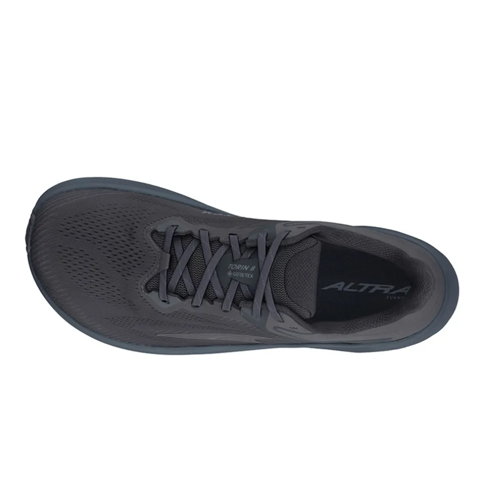 Altra Men's Torin 8 GTX Running Shoes in Black/Black SS25 Reinforced Heel Stabilizer