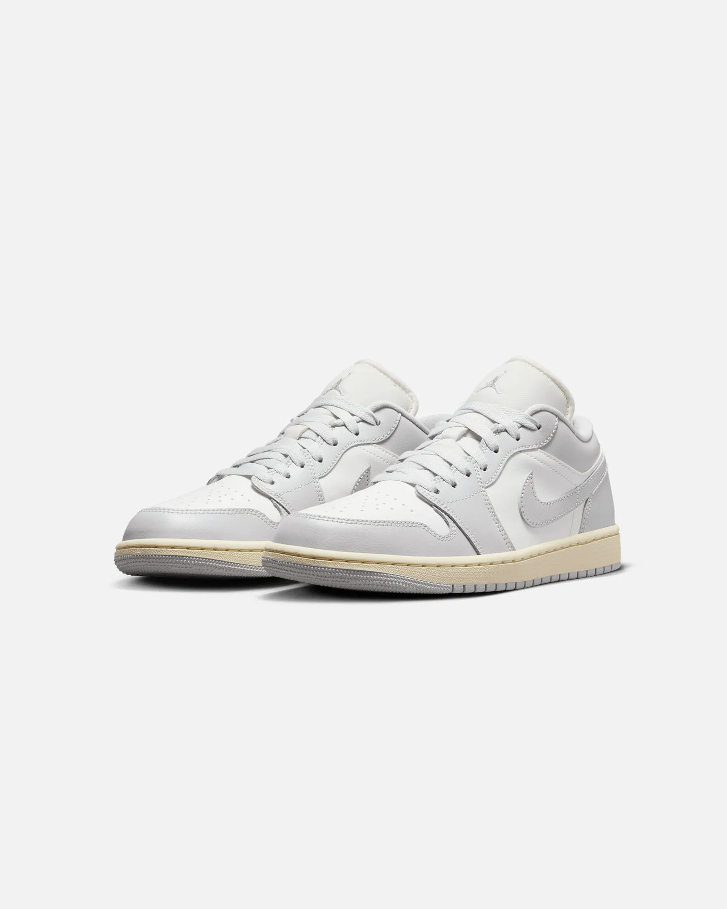 Jordan Women's Air Jordan 1 Low "Light Grey" Sail/Natural Grey running in a hot spring area shoes Torsional Rigidity System