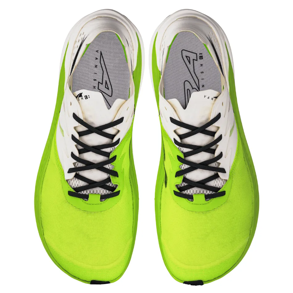 pre - designed shoe pattern Altra Men's Vanish Carbon 2 Running Shoes in White/Lime SS25
