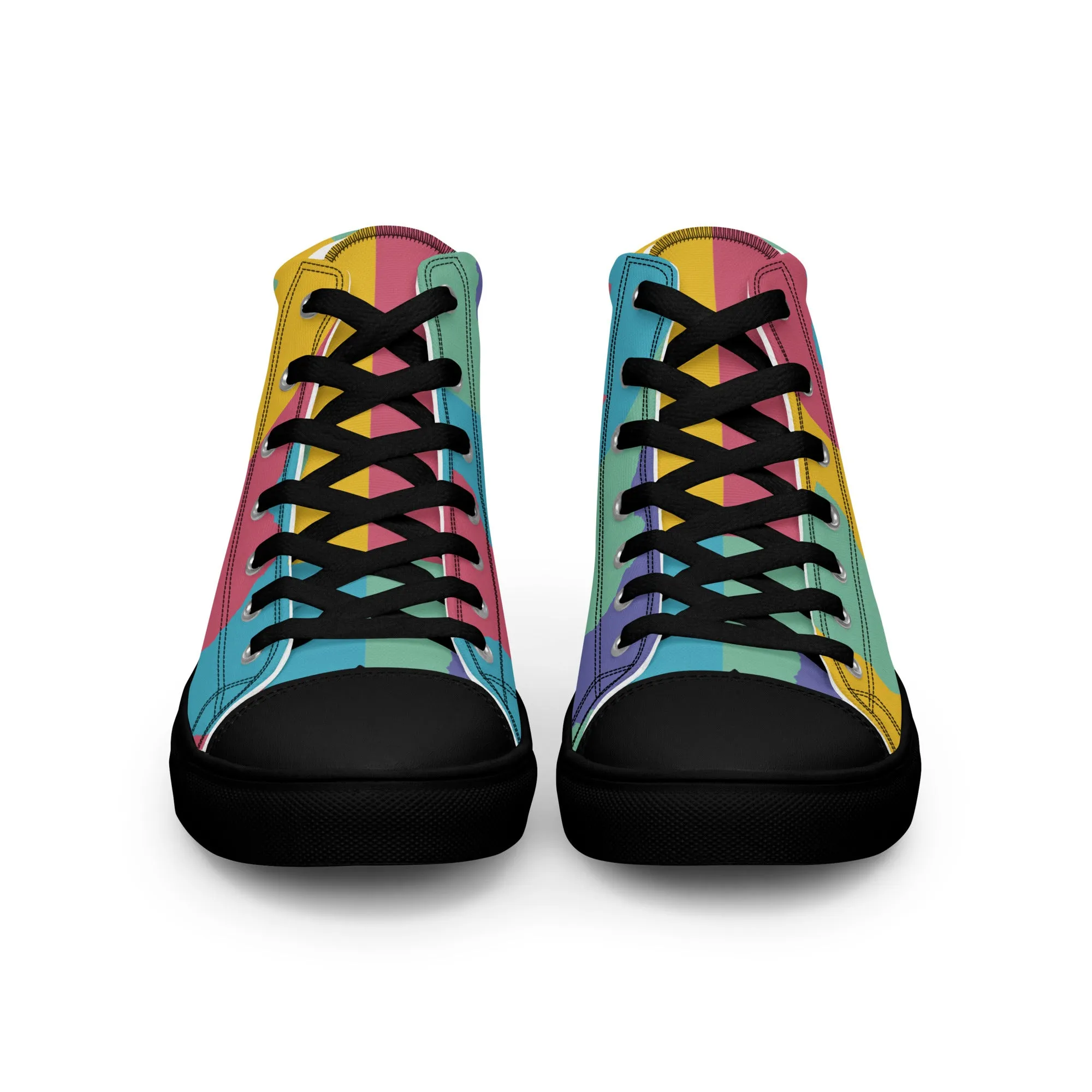 AFRICA WARHOL Women's High Top Canvas Shoes (Retro)